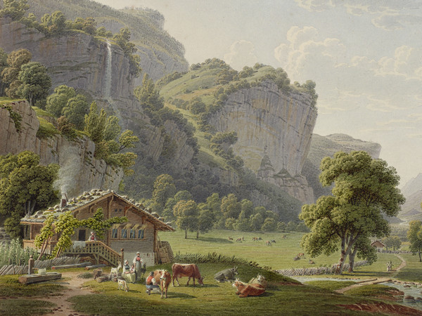 Lauterbrunnen, vista parziale. Fattoria; Giardino; Valle di Lauterbrunnen; Cascate di Staubbach; Cascata