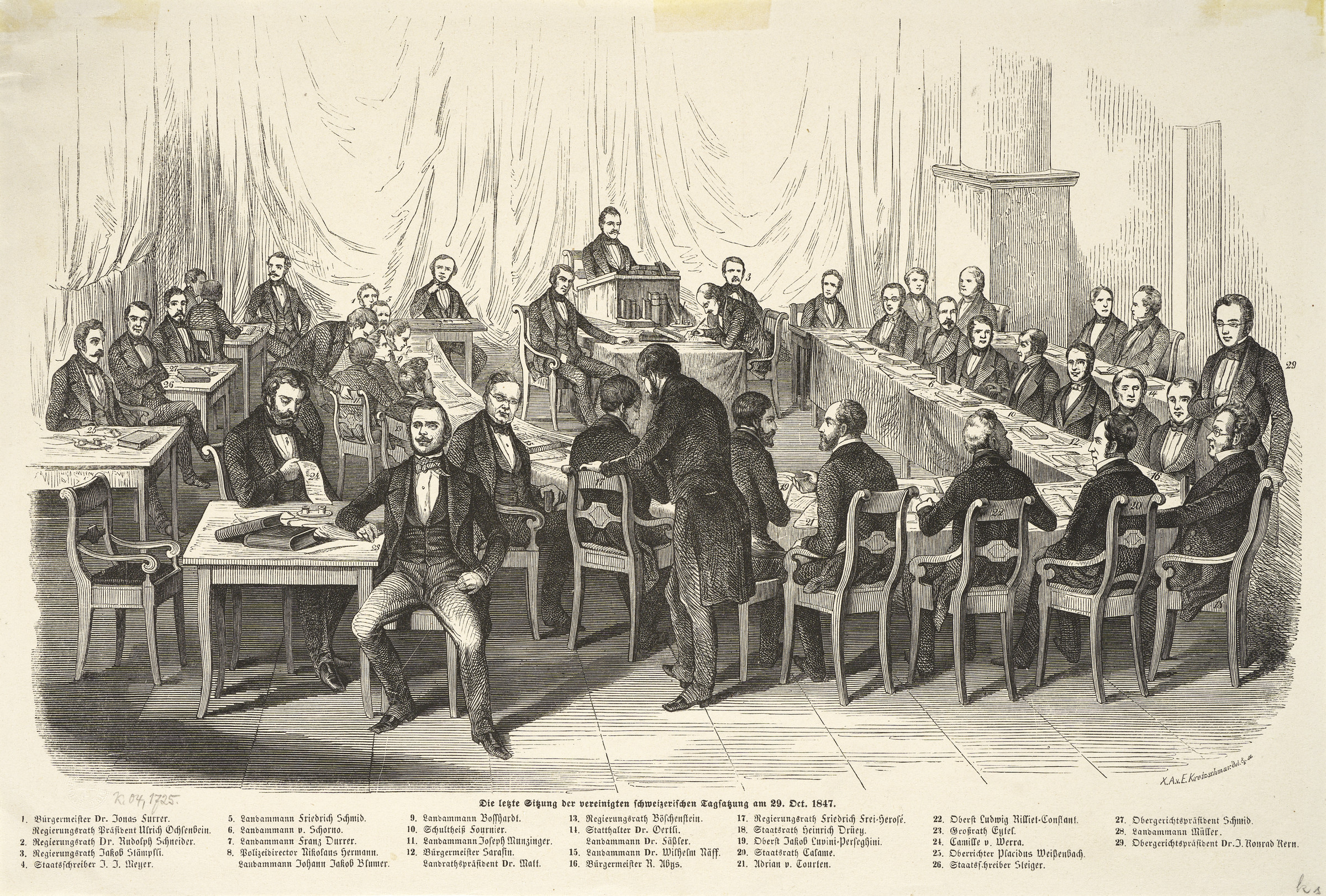 La dernière réunion de la Diète, le 29 octobre 1847