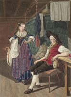Femme et homme en costume folklorique d’Appenzell Rhodes-Extérieures