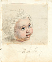 Portrait d’un petit enfant, le regard tourné vers la droite