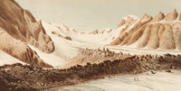 Pierrier sur le glacier du Lauteraarhorn