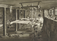 Atelier de tissage en sous-sol dans le canton d’Appenzell Rhodes-Extérieures