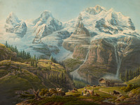 Jungfrau, Mönch et Eiger vus de Mürren