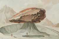 Masso erratico sul ghiacciaio di Unteraar