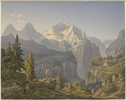 Jungfrau, Mönch et Eiger vus de l'Isenfluh