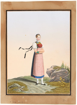 Femme en costume folklorique zurichois