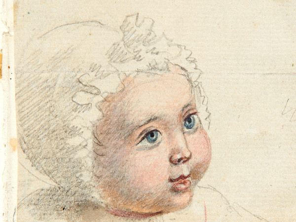 Kopfbild eines Kleinkindes mit nach rechts gewandtem Blick