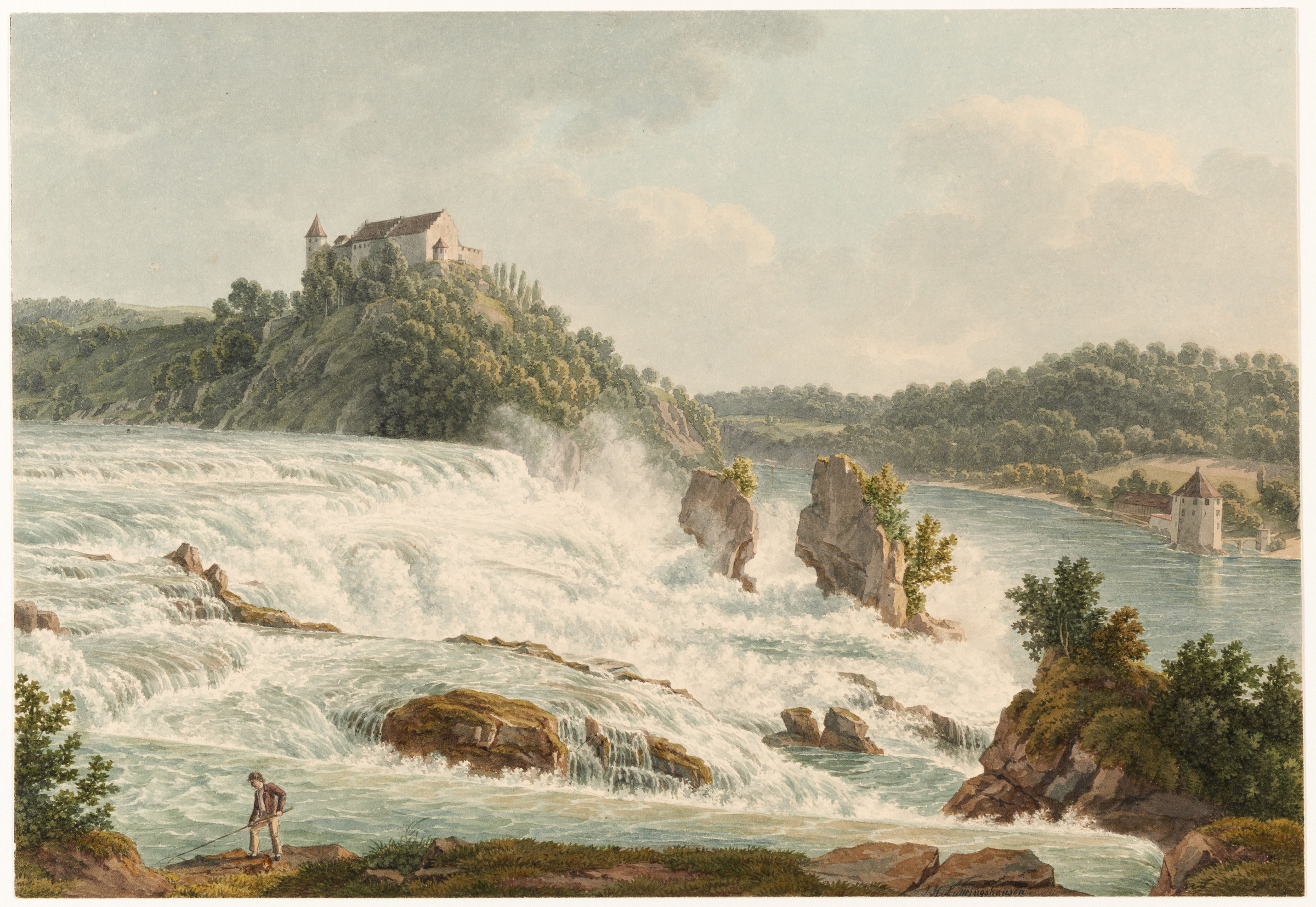 Rheinfall, Gesamtansicht von Norden