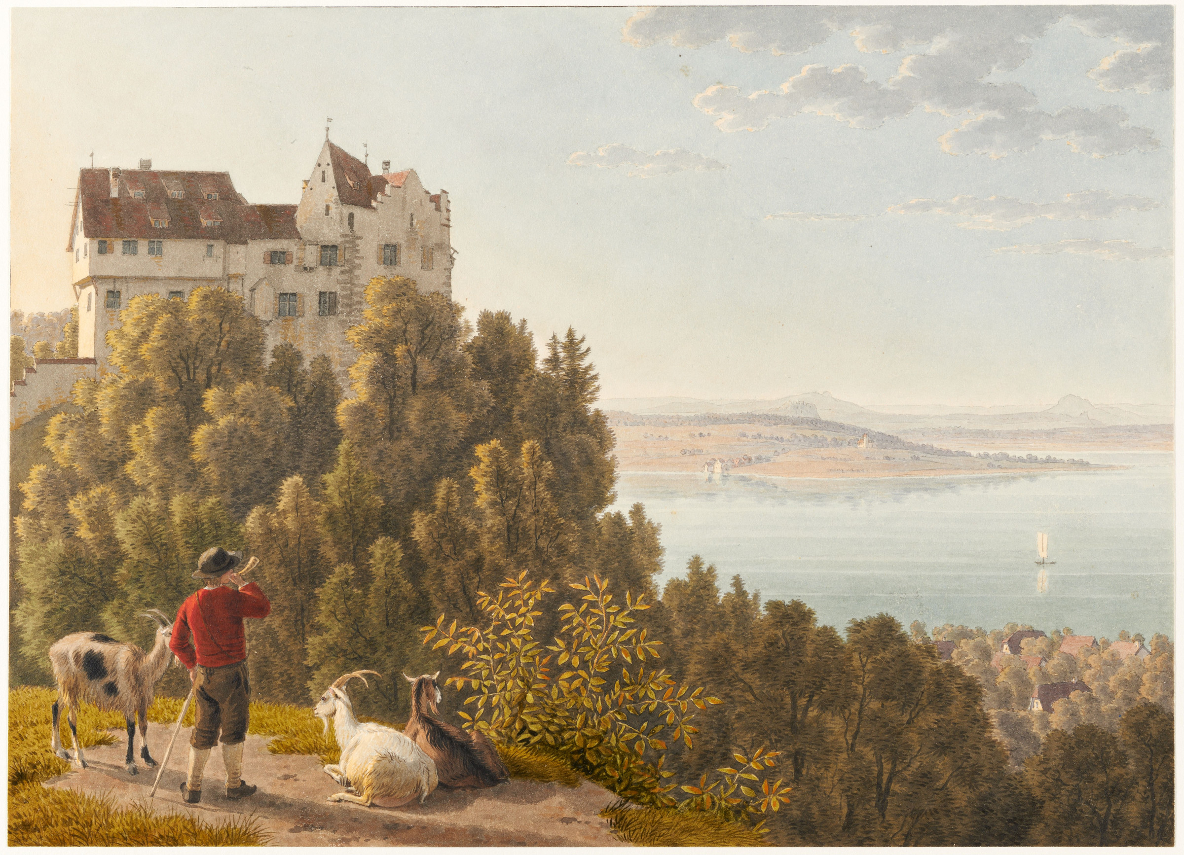 Schloss Salenstein und Bodensee von Osten