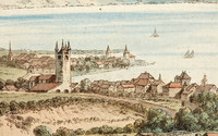 Johann Ludwig Aberli, Vue de Vevey, Detailansicht des Druckes nach der ersten Platte