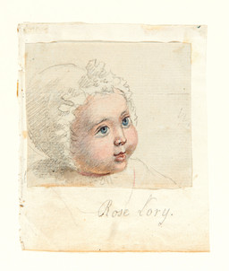 Kopfbild eines Kleinkindes mit nach rechts gewandtem Blick