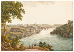 Blick von Westen auf Schaffhausen und den Rhein